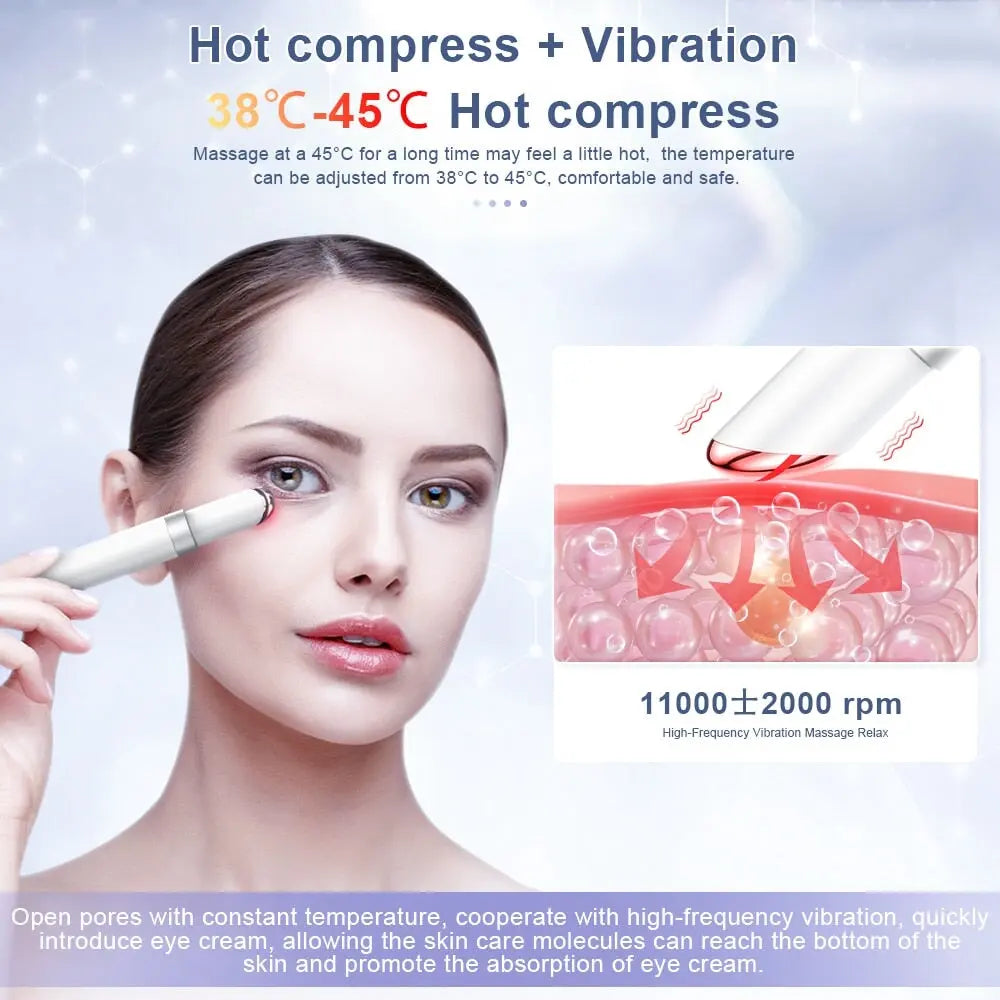 ANLAN EMS elektrische Vibrations - Augenmassagegerät 3-Farben LEDs Anti Falten ANLAN EMS elektrische Vibrations - Augenmassagegerät 3-Farben LEDs Anti Falten